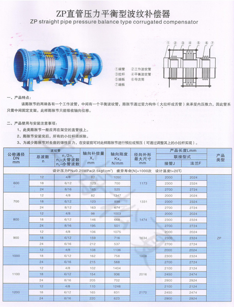 大拉桿橫向波紋補償器