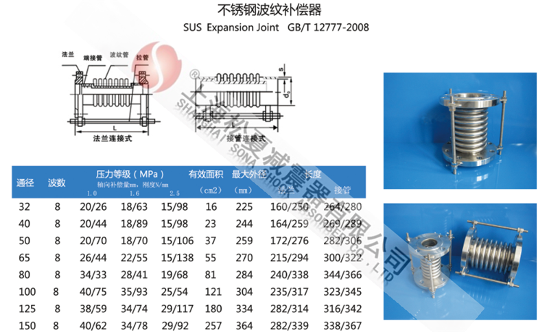 通用型波紋補償器